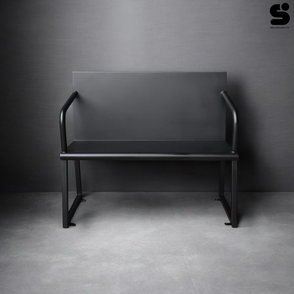 鐵域雙人椅 黑鋼工坊雙人座 鋼構年代雙人椅 工業本色雙人長椅鐵製雙人椅 工業風長椅｜玄關椅／穿鞋椅／候客椅