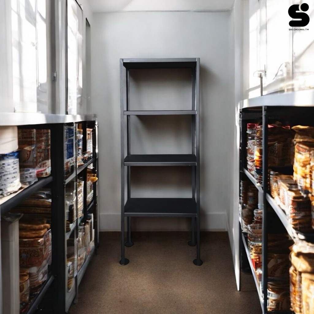 一體成型金屬微波爐架，免組裝設計，穩固耐用，完美儲物收納