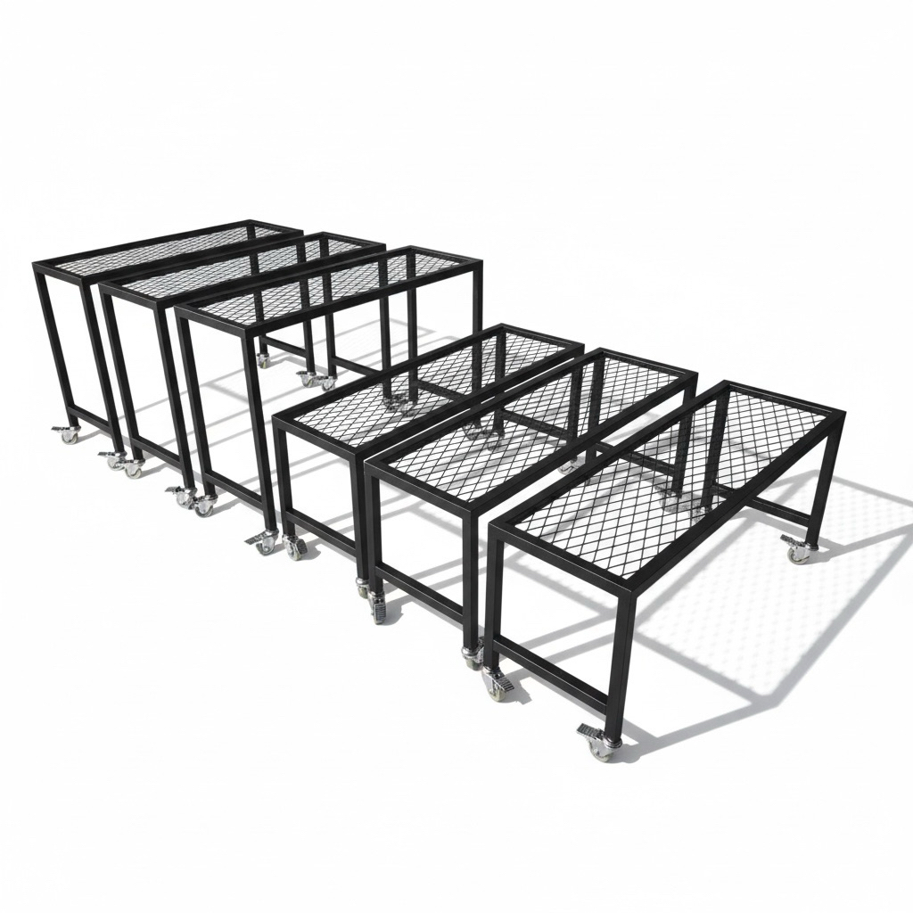 多功能網架推車式盆栽移位架 植物用網架手推車／盆栽移動架 園藝網架推車・盆栽搬運手推車