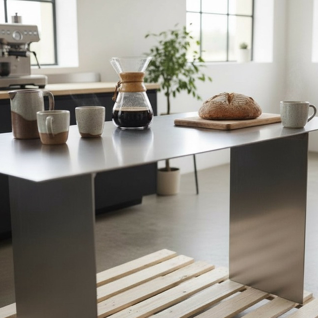 不銹鋼桌子、造型金屬方桌、傢俱白鐵桌子、茶几、邊桌、餐桌、電視櫃、置物桌