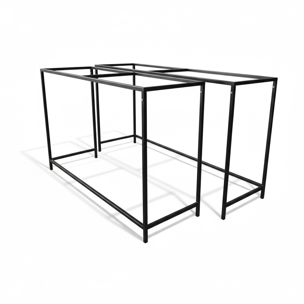 客製化、組裝式大桌腳、桌板固定架、鐵腳、鐵件、桌子框架