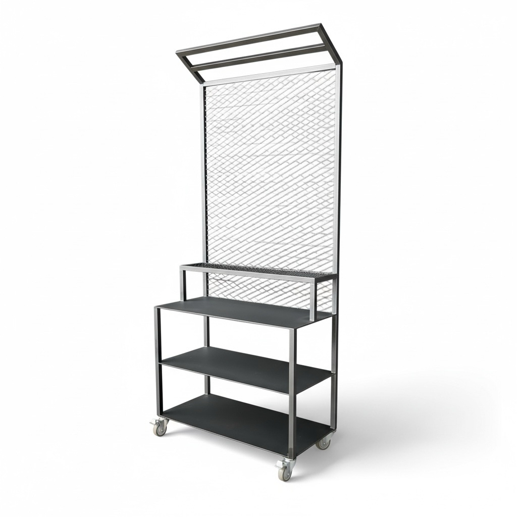 工業風展場層列架｜穩定耐用｜多層陳列｜商用展示架空間展演層列架｜多層視覺陳列｜極簡線條｜展場展示架