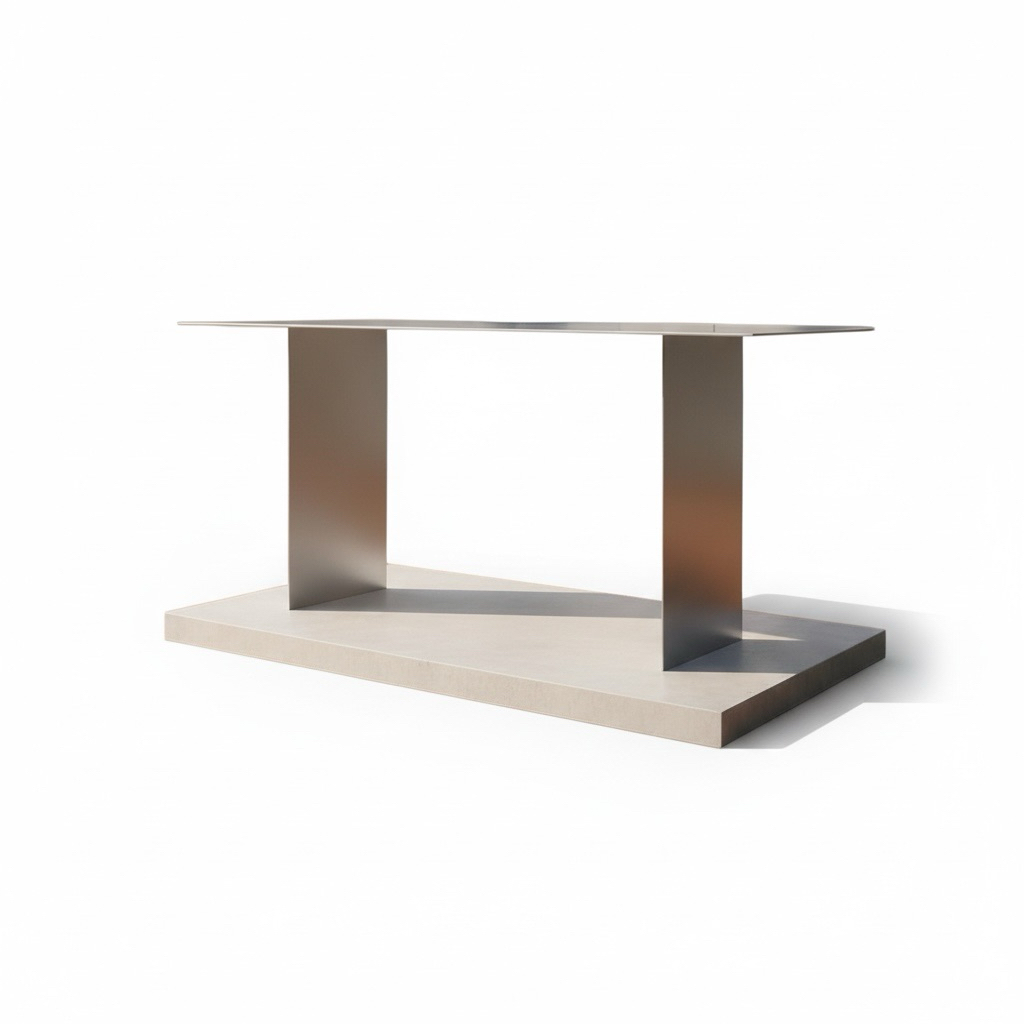 不鏽鋼金屬方桌｜毛絲面造型桌｜組裝式茶几邊桌餐桌｜毛絲面金屬茶几｜邊桌｜餐桌