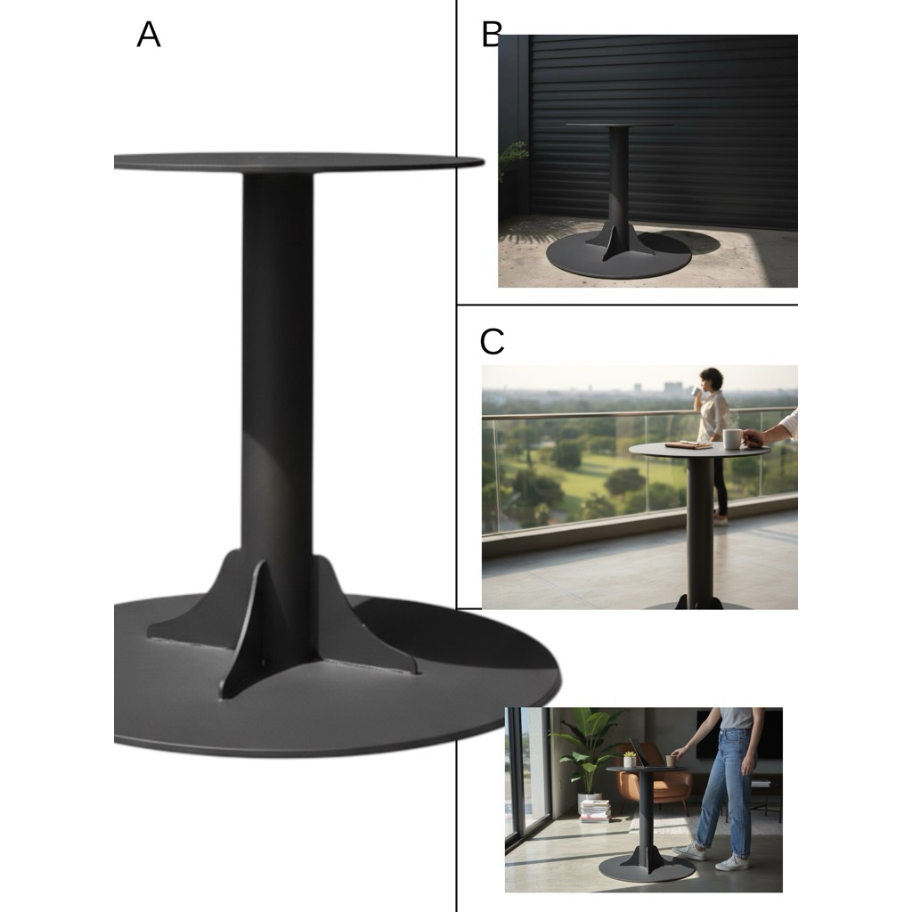 商用等級工業風邊桌｜重型鐵件結構｜100KG承重