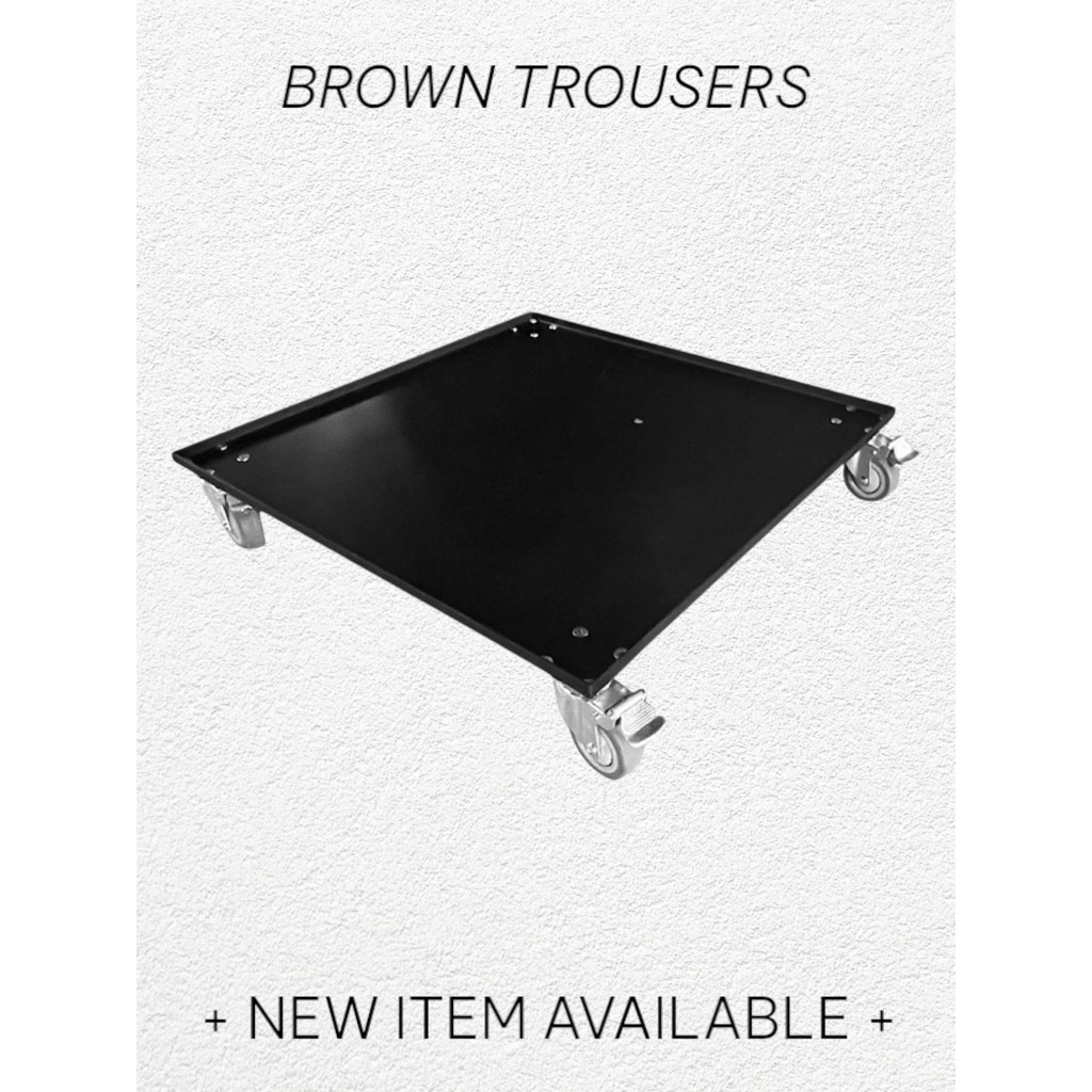 黑曜系列｜鐵製平台推車 60×60cm 霧黑工匠款｜鐵製平台推車