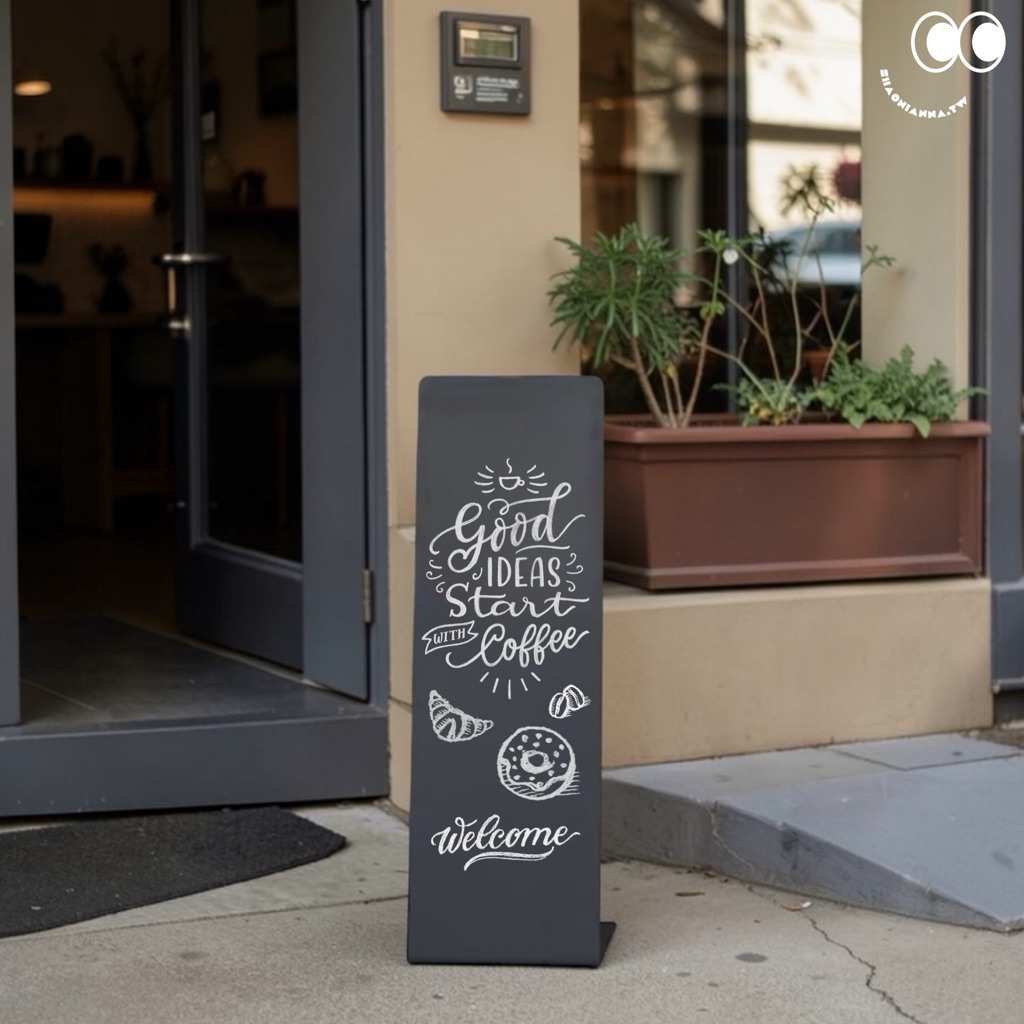 ✔ 適合放置於店面入口、櫥窗、櫃檯前



✔ 穩固金屬結構，不易傾倒



✔ 消光黑烤漆，耐看不反光



