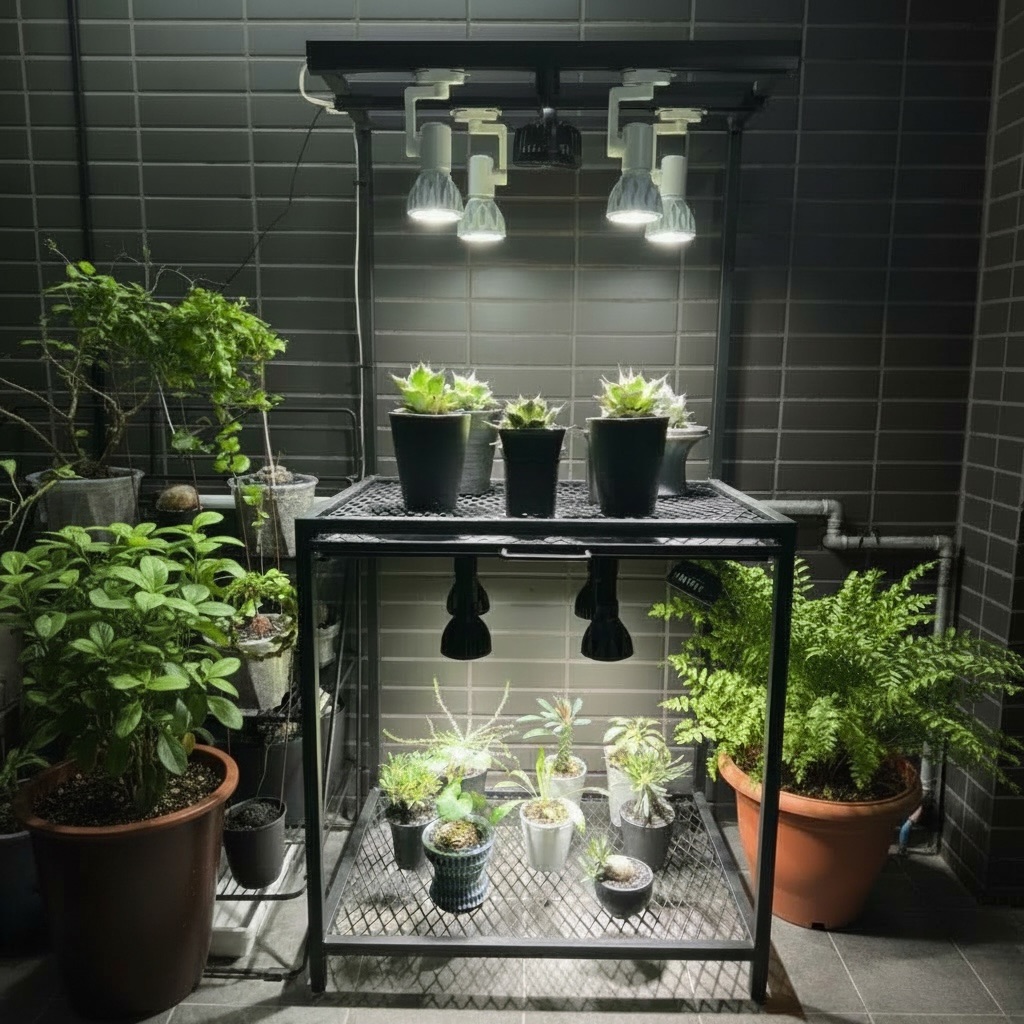 免組裝設計：到貨即可使用，省時省力

網架結構：良好通風排水，降低積水與爛根風險

附水盤：有效接水，保持地面整潔

消光霧黑外觀：質感簡約，適合室內外擺放

適用多種植物：塊根植物、多肉、觀葉、盆栽皆適合



