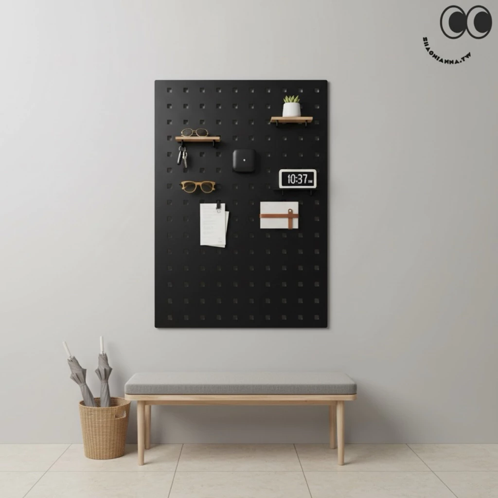 金屬掛板洞洞板｜1cm孔距｜工具牆展示板材收納展示兩用｜工業風板材 