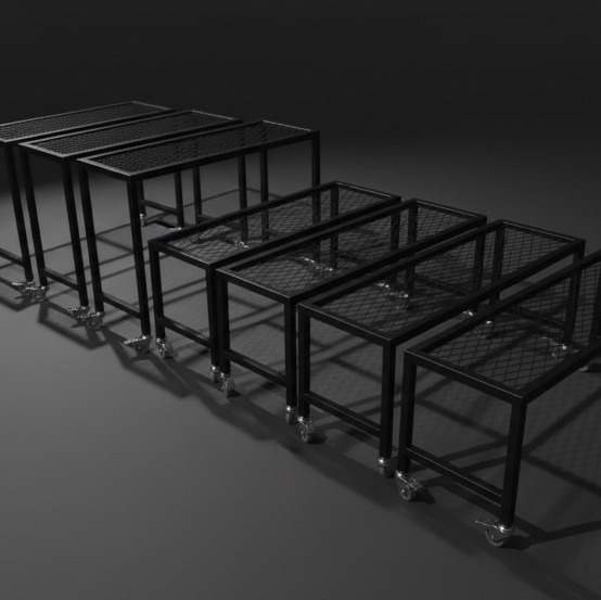 多功能網架推車式盆栽移位架 植物用網架手推車／盆栽移動架 園藝網架推車・盆栽搬運手推車