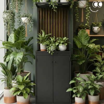 日式塊根植物架 工業風展示層架 消光黑鐵件