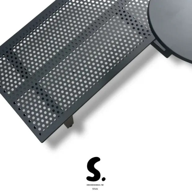 工業風等候椅、等候區休息座椅、公園椅、長條洞洞板椅子、工業風沖孔椅、傢俱、靠牆長凳、用餐桌椅