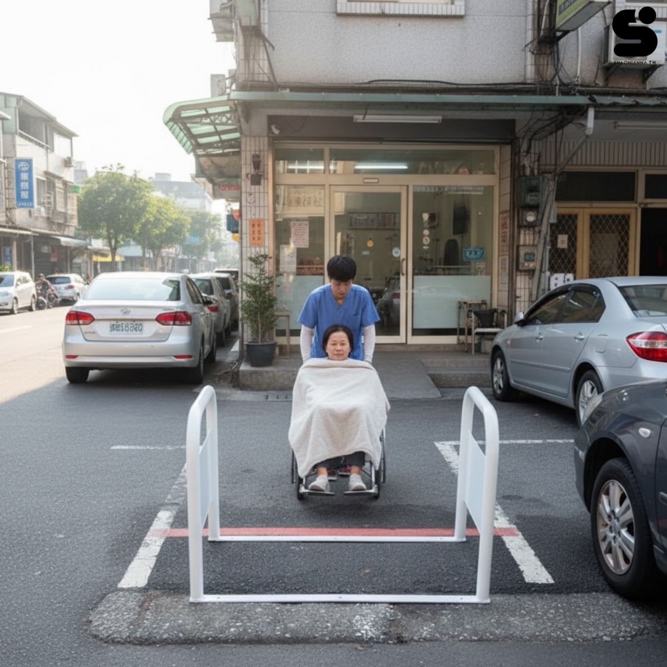 防止機車違停門口架、無障礙通道、店面通道架、卡位架、空間架、夜市、店門口、請留通道、禁止汽車、有效預留通道