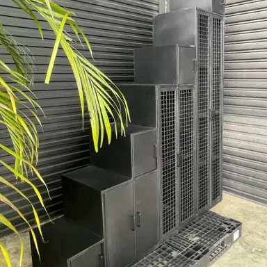 工業風樓梯櫃、櫥櫃、傢俱、收藏品櫃、多功能上下梯櫃子、鞋櫃、書櫃、儲物書架、收納展示架