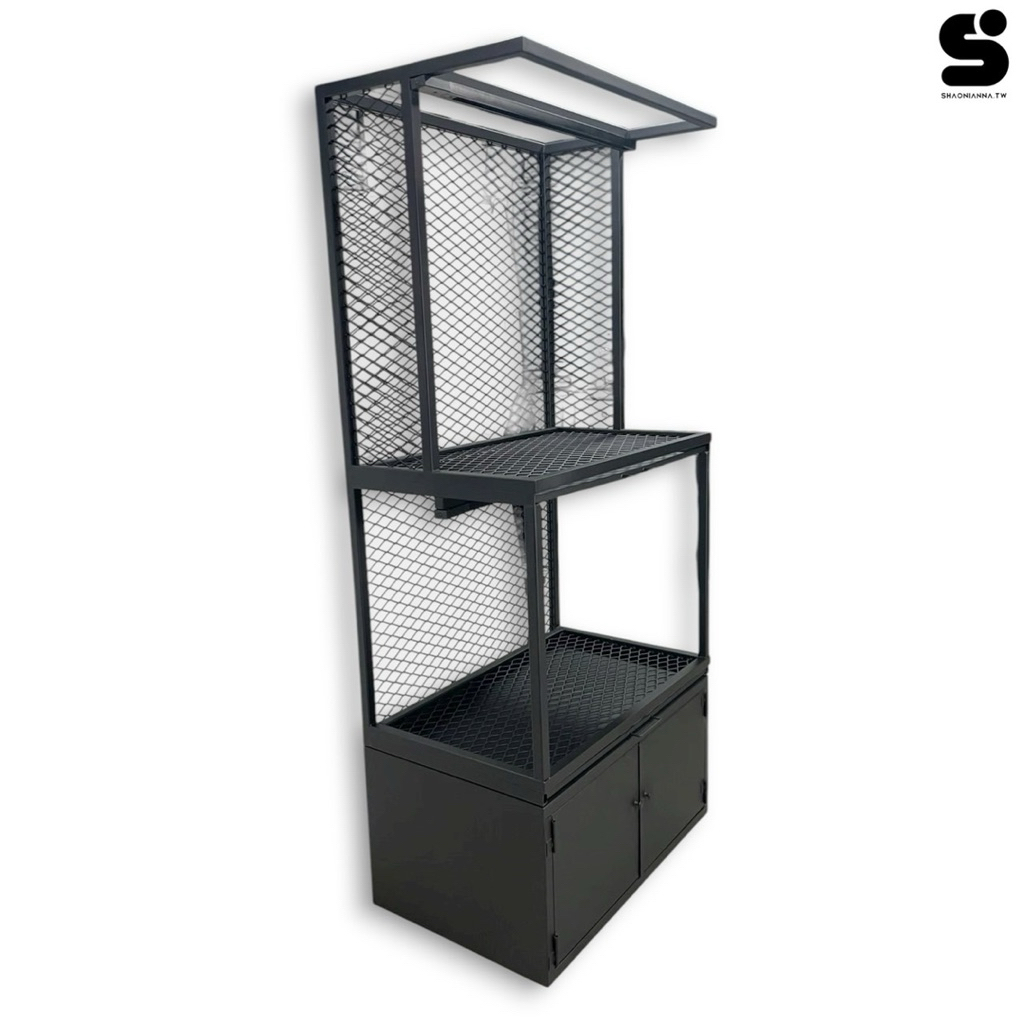 植物架、塊根植物鐵架、居家陽臺日式塊根植物龍舌蘭可掛補光燈軌、外加櫃體、集水盤