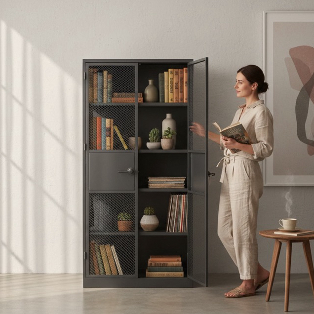 工業風大型網櫃、收納櫃、菱格造型櫃、鐵件製造、傢俱收納櫃、衣櫃、衣櫥、鞋櫃、收藏櫃